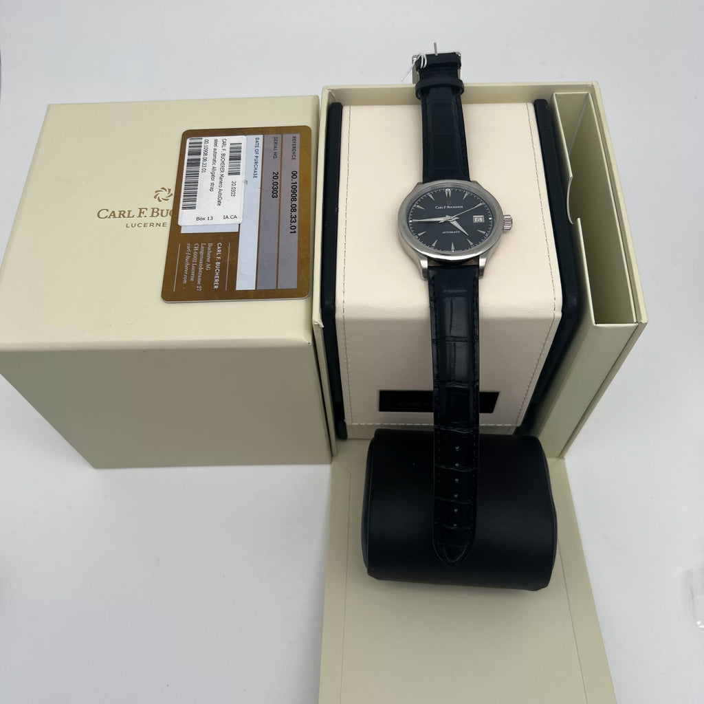 Carl F. Bucherer Manero AutoDate 38mm Full Set