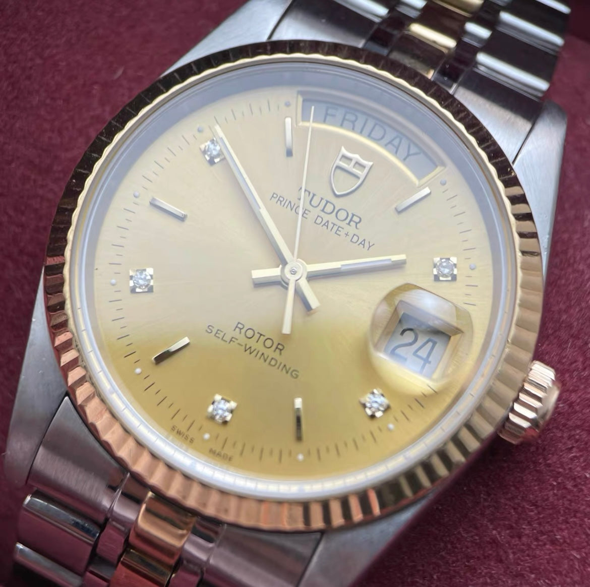 Tudor Diamond Prince Date Day 76213 Full Set