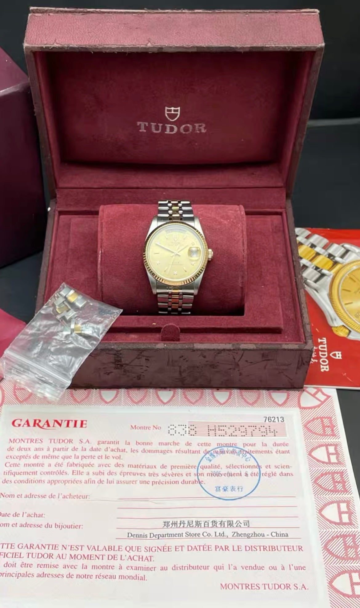 Tudor Diamond Prince Date Day 76213 Full Set
