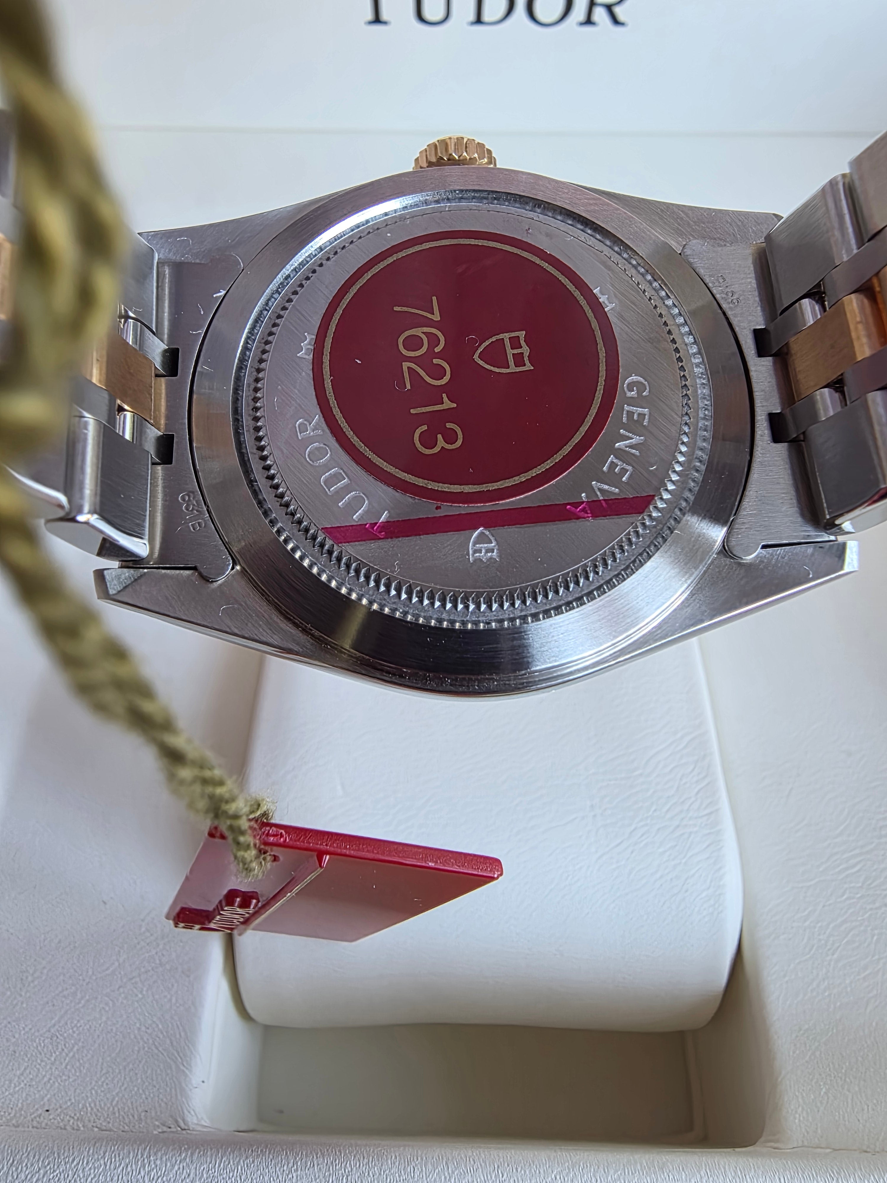 NOS Tudor Prince Date Day Linen Dial 76213 w/ Box & Papers