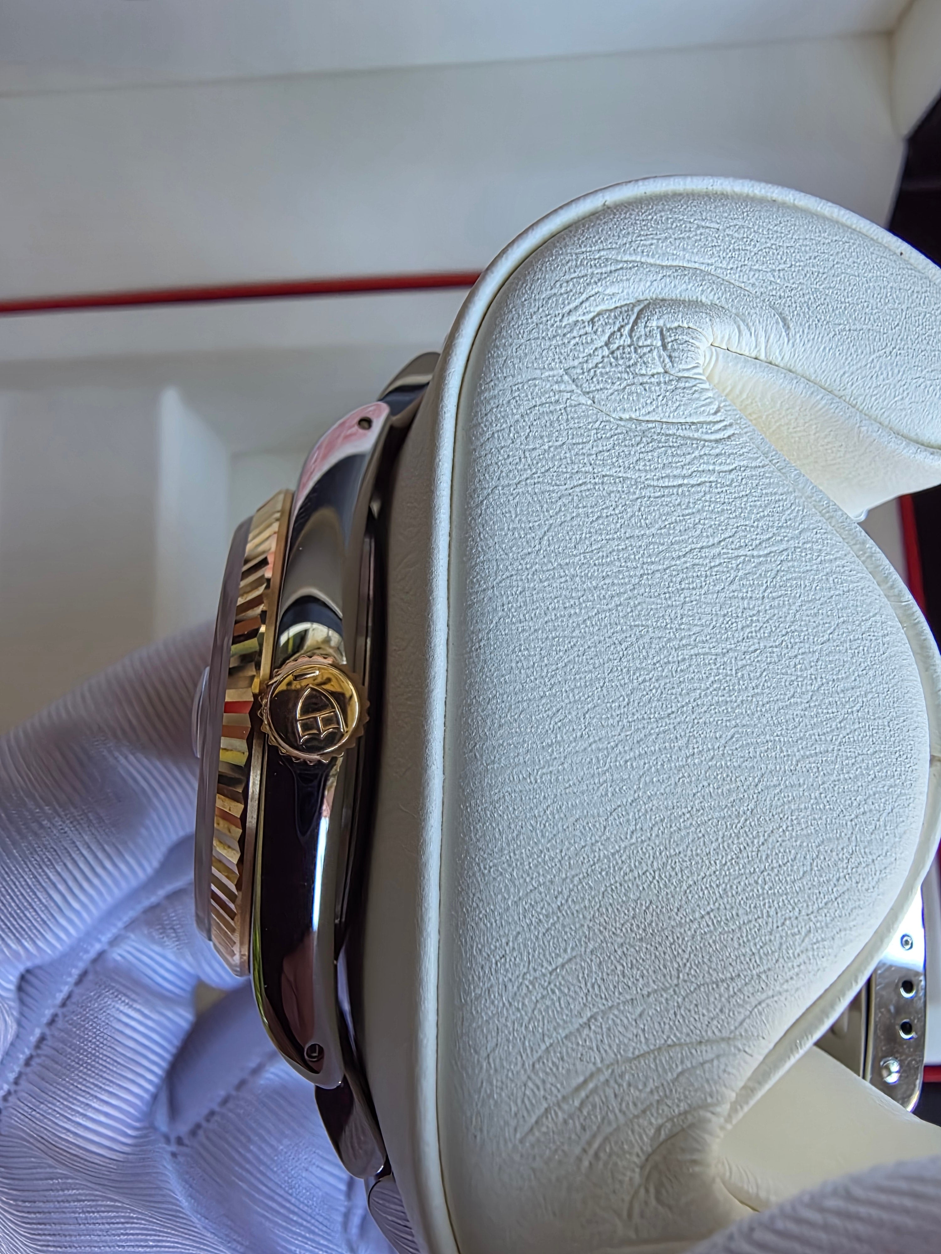 NOS Tudor Prince Date Day Linen Dial 76213 w/ Box & Papers