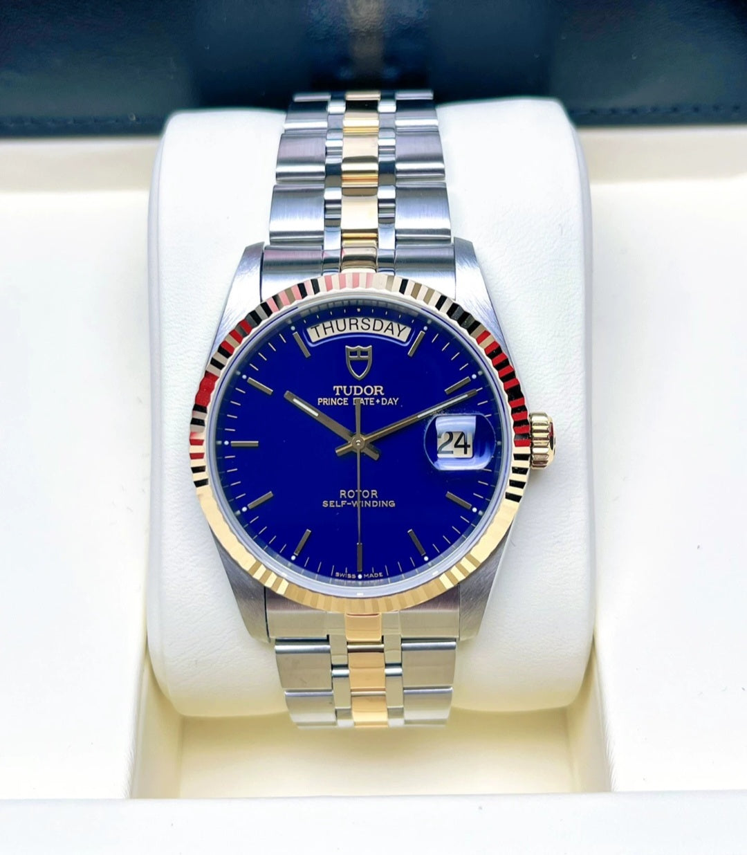 Tudor "Yves Klein Blue" 76213 Prince Date Day Full Set 36mm