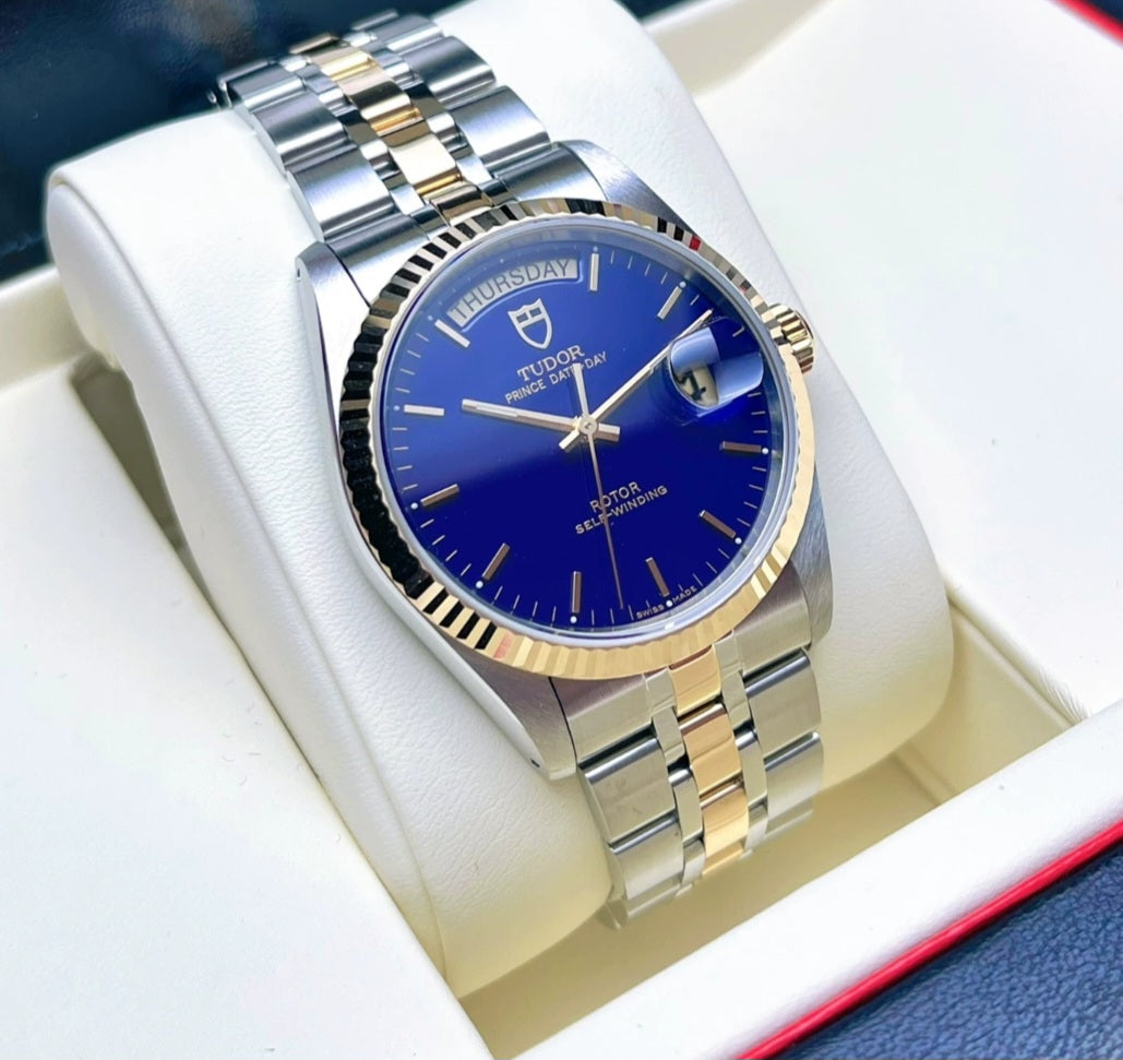 Tudor "Yves Klein Blue" 76213 Prince Date Day Full Set 36mm