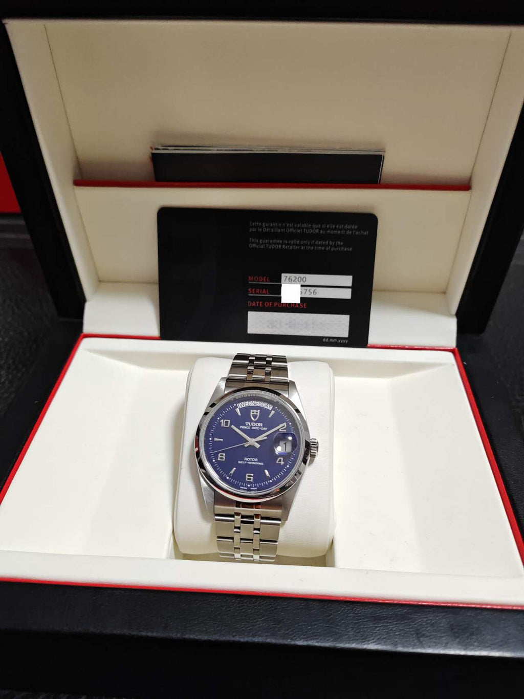 2021 Tudor Prince Date Day 76200 Blue Arabic Dial Full Set