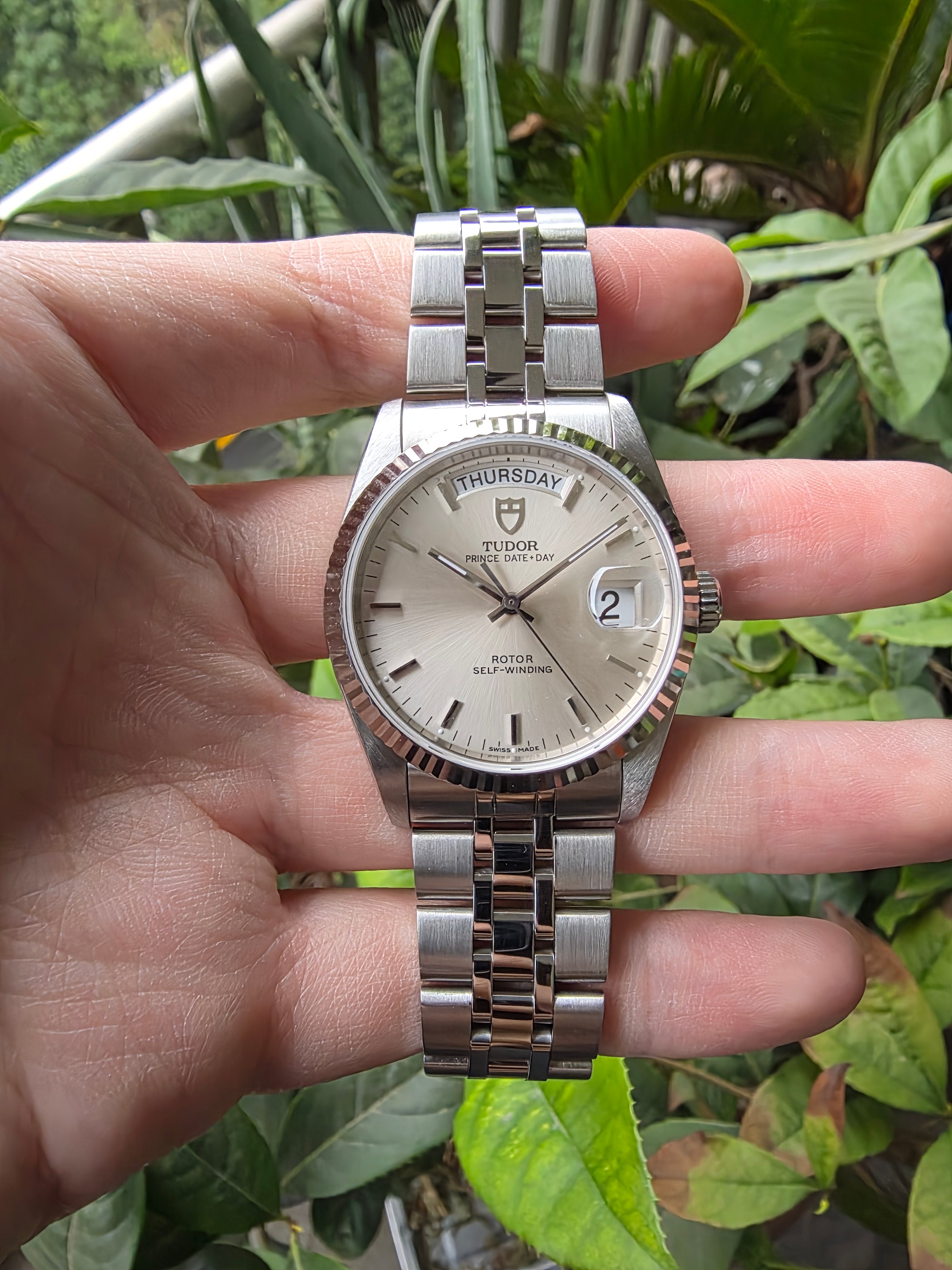 Tudor Prince Date Day Sunburst Dial 76214 36mm Full Set