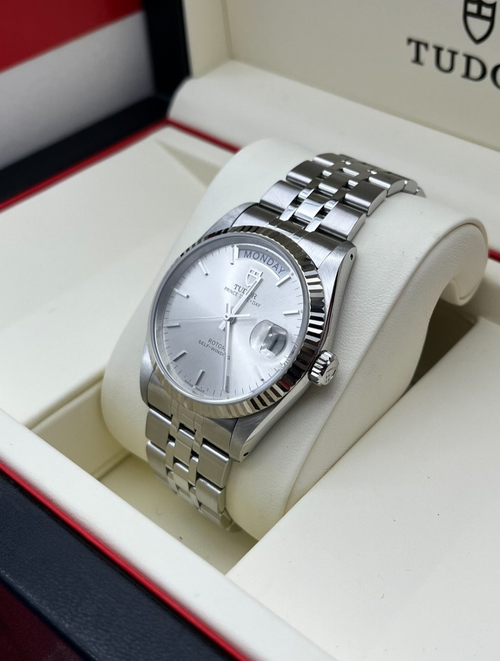 Tudor Prince Date Day Sunburst Dial 76214 36mm Full Set