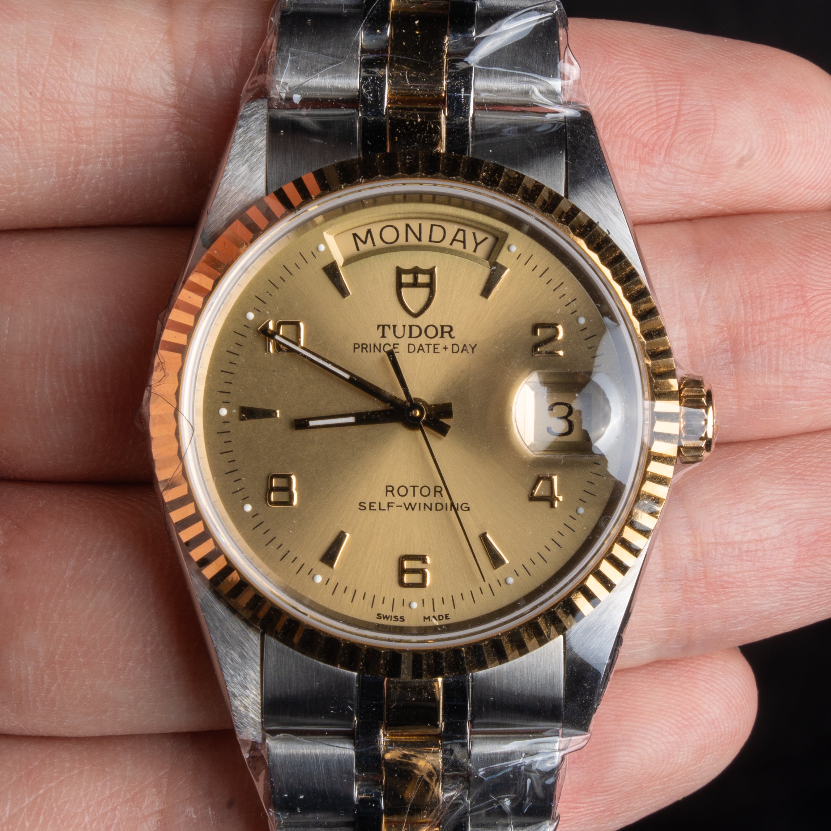 2003 NOS Tudor Prince Date Day 76213 Arabic Dial w/ Box & Papers