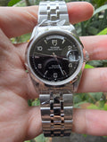 NOS Tudor Prince Date Day 76200 Black Arabic Dial w/ Box & Papers