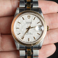 NOS Tudor Prince Date 74033 Linen Dial w/ Box & Papers