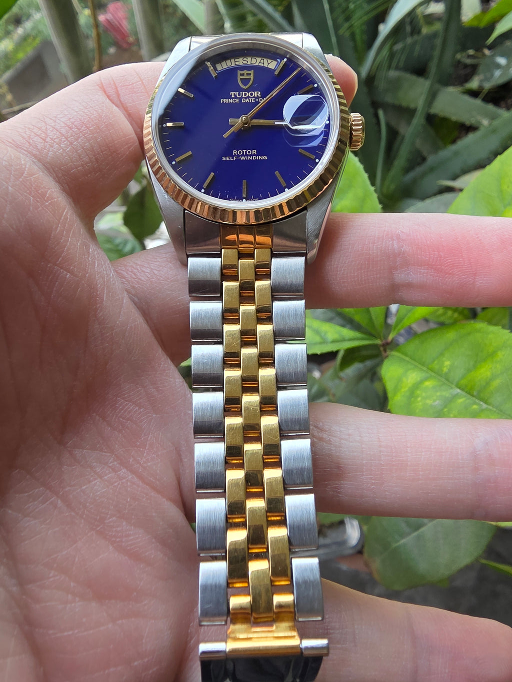 Tudor Vintage "Yves Klein Blue" Prince Date Day 94613