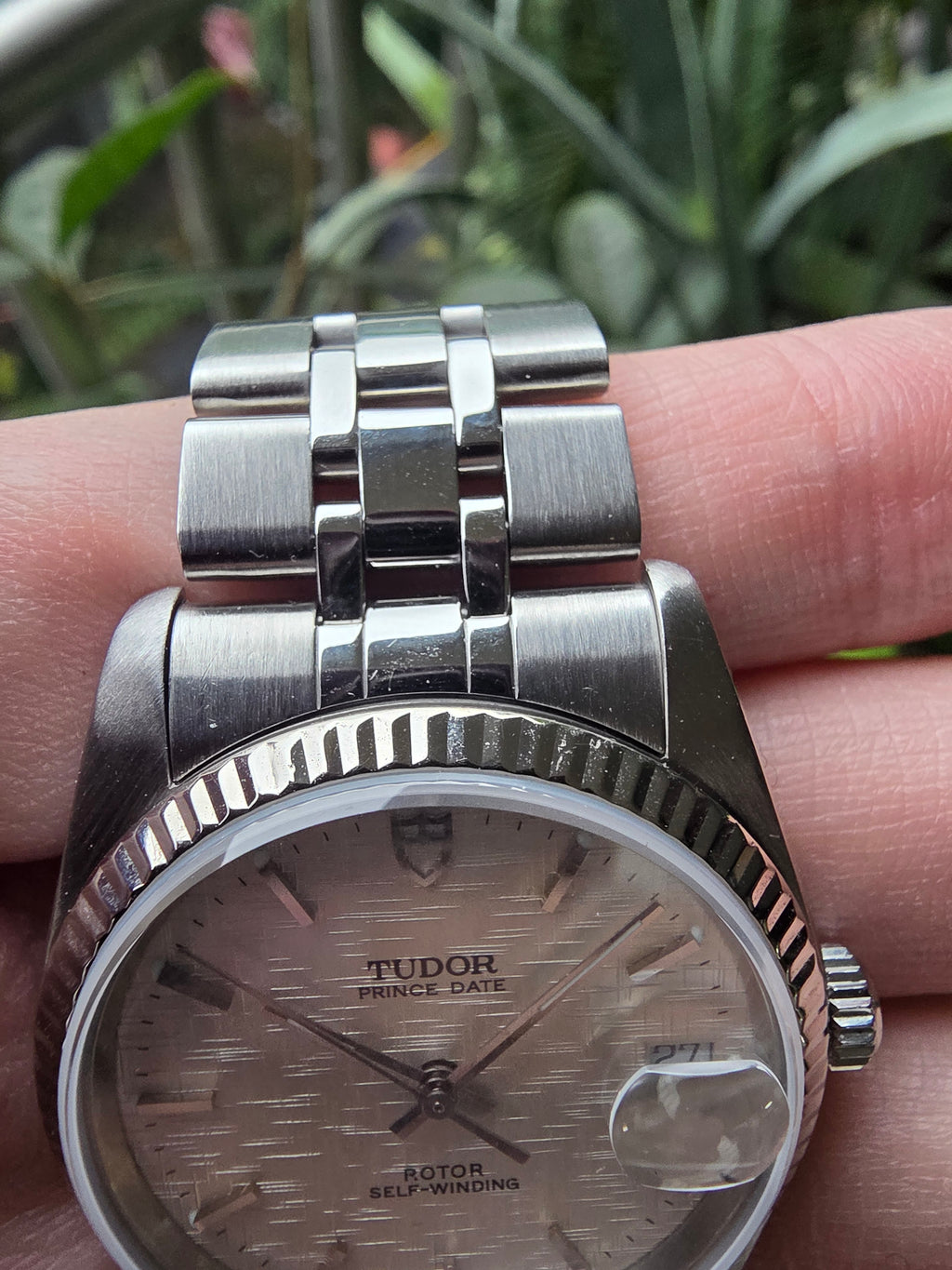 Tudor Prince Date 74034 Linen Dial 34mm