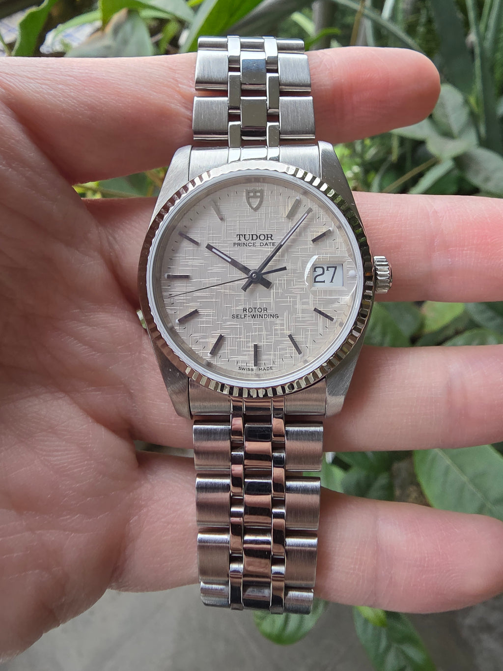 Tudor Prince Date 74034 Linen Dial 34mm