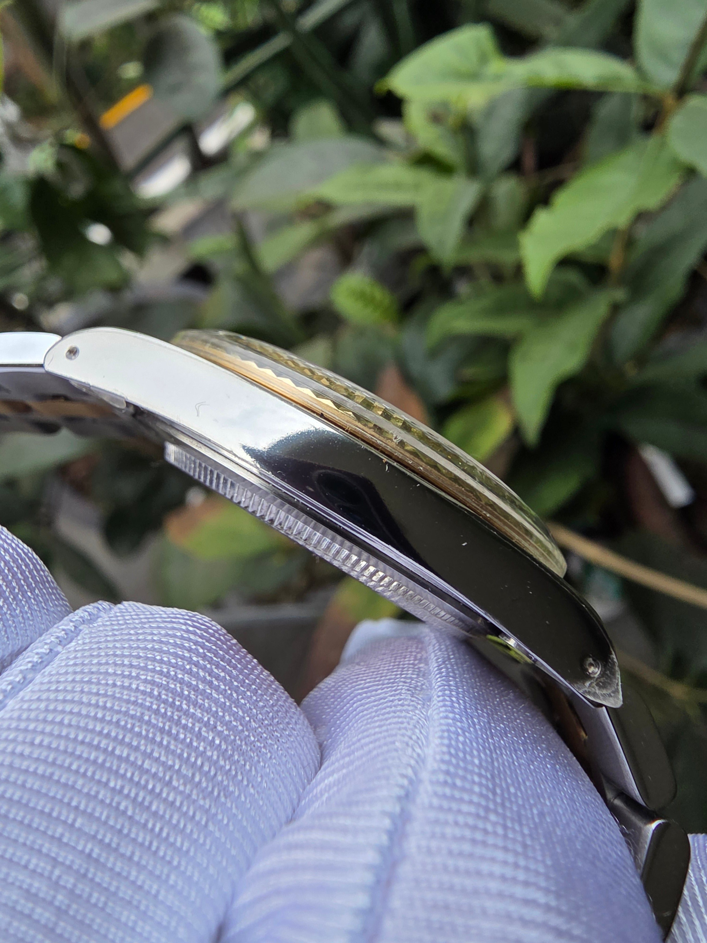 NOS Tudor Prince Date 74033 Linen Dial w/ Box & Papers