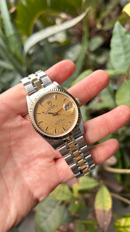 2018 Tudor Prince Date Day 76213 Linen Dial Full Set