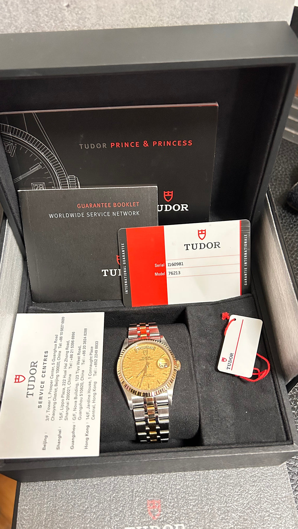 2018 Tudor Prince Date Day 76213 Linen Dial Full Set