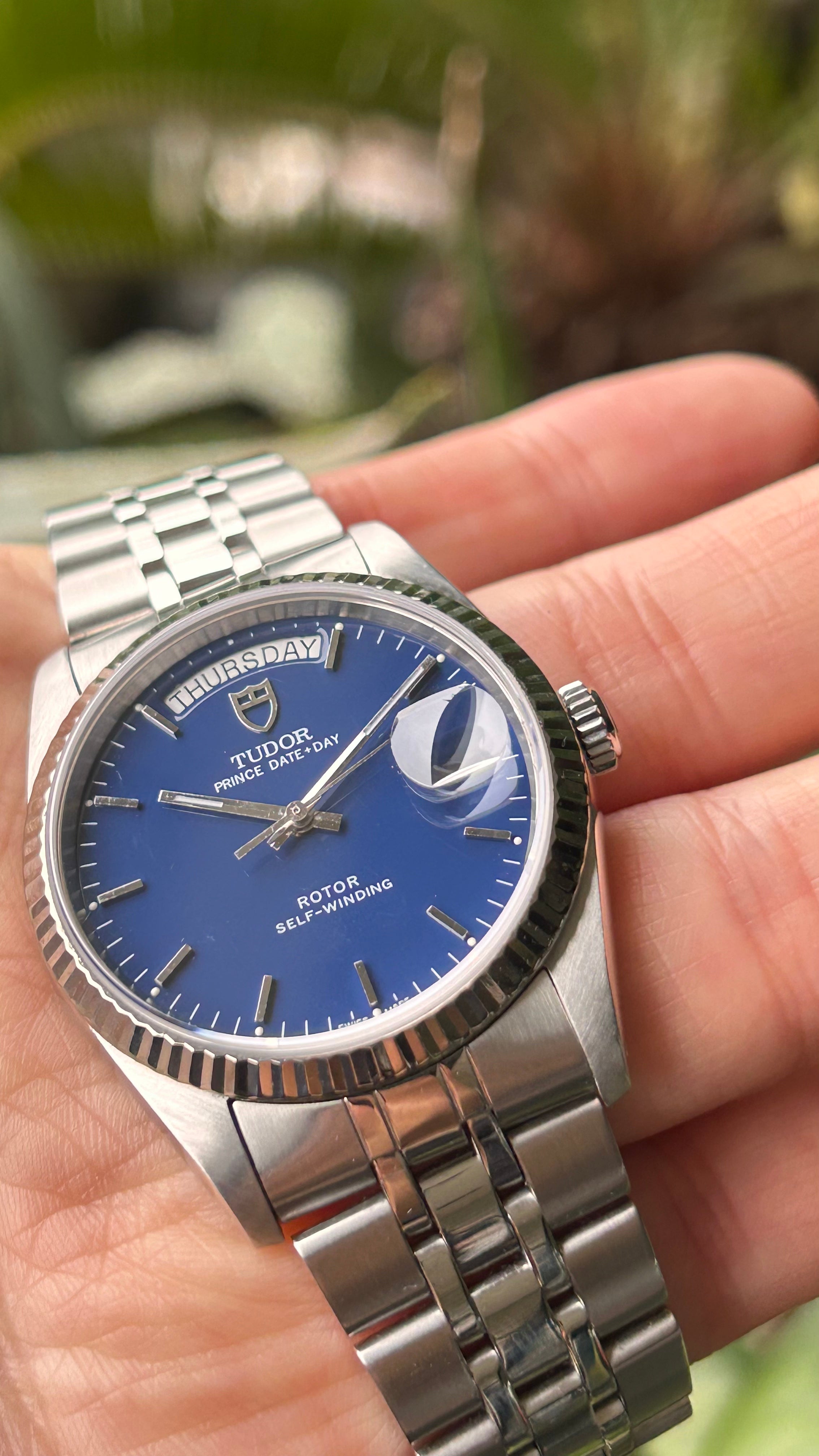 Tudor Blue 76214 Prince Date Day 36mm