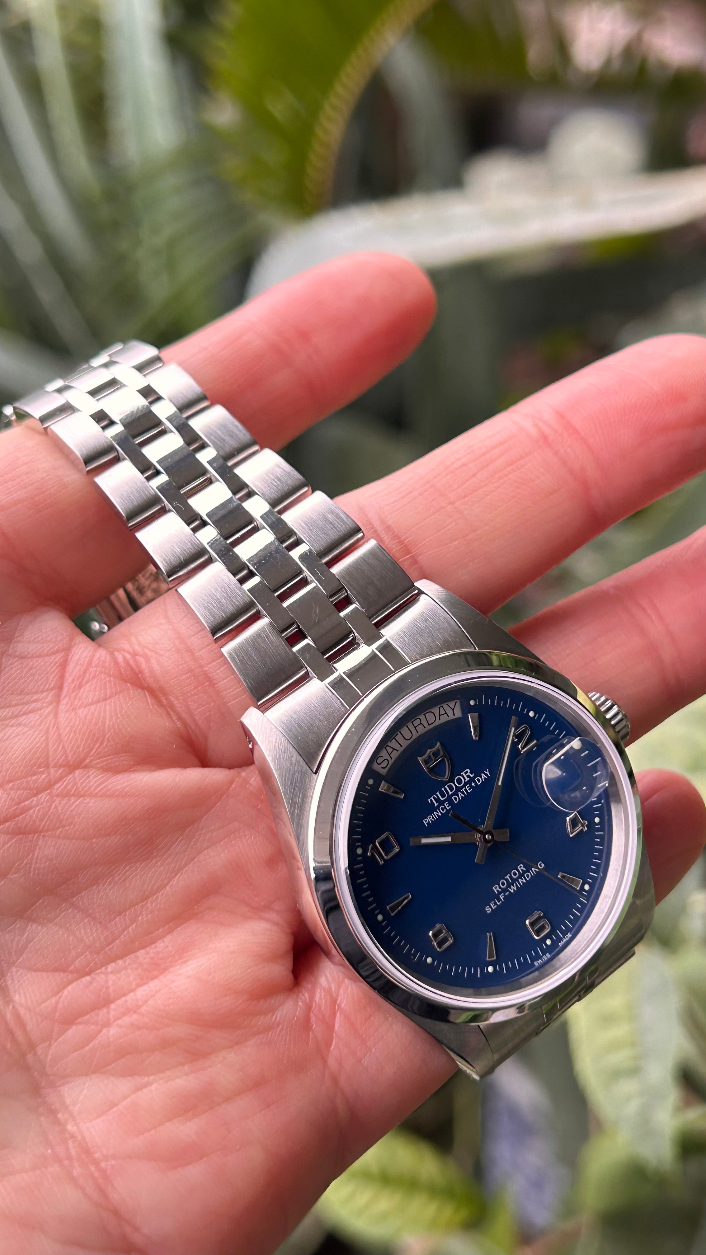 Tudor Blue Arabic Dial 76200 Prince Date Day 36mm