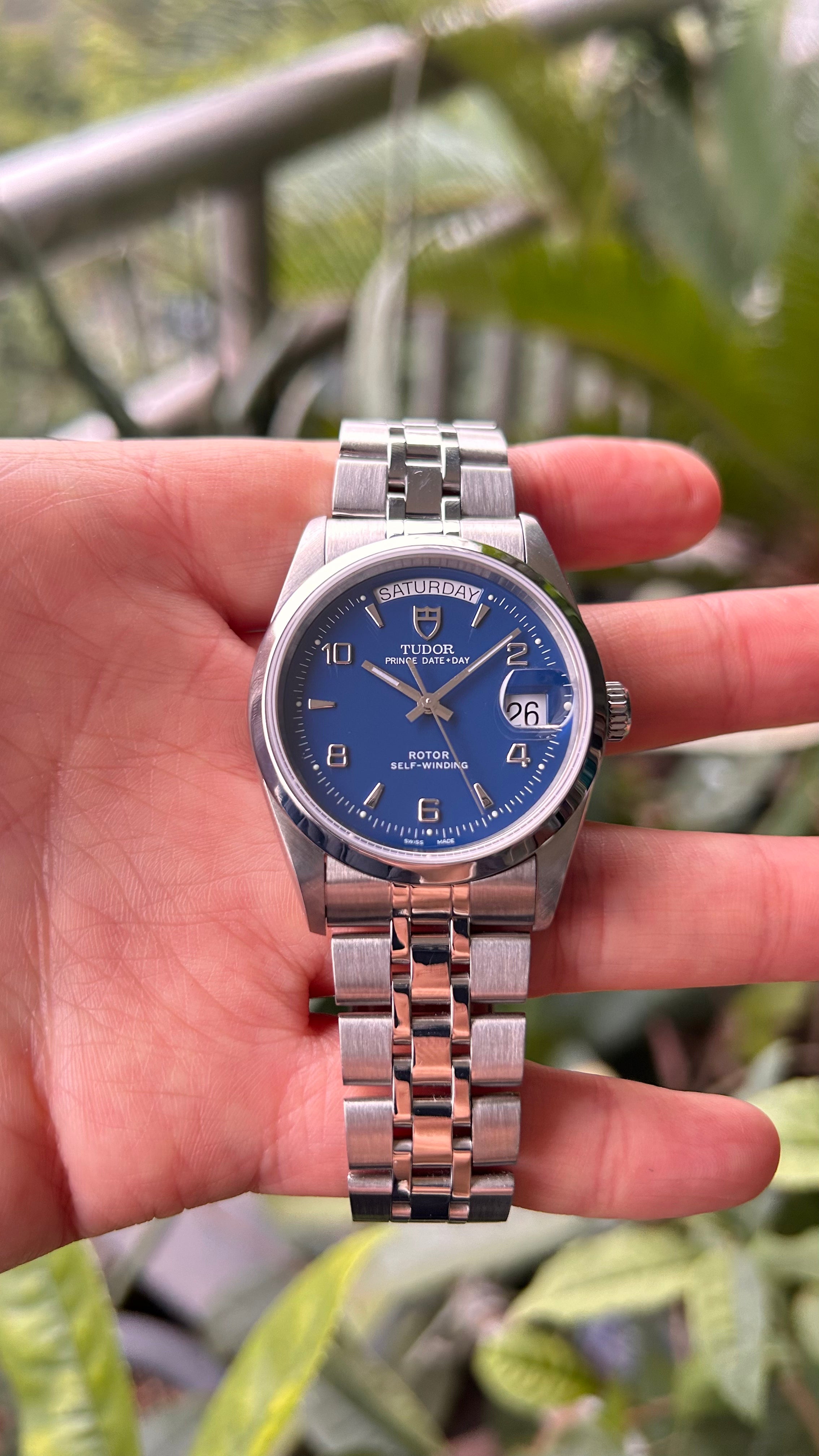 Tudor Blue Arabic Dial 76200 Prince Date Day 36mm