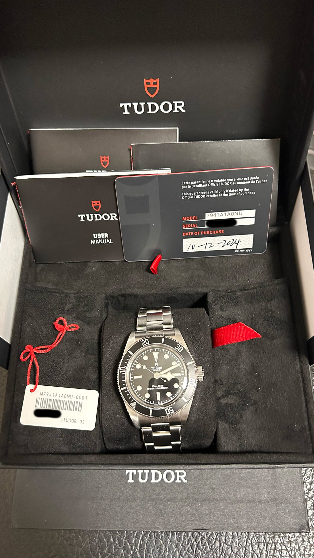2024.12 Tudor Black Bay Monochrome M7941A1A0NU 41mm Full Set