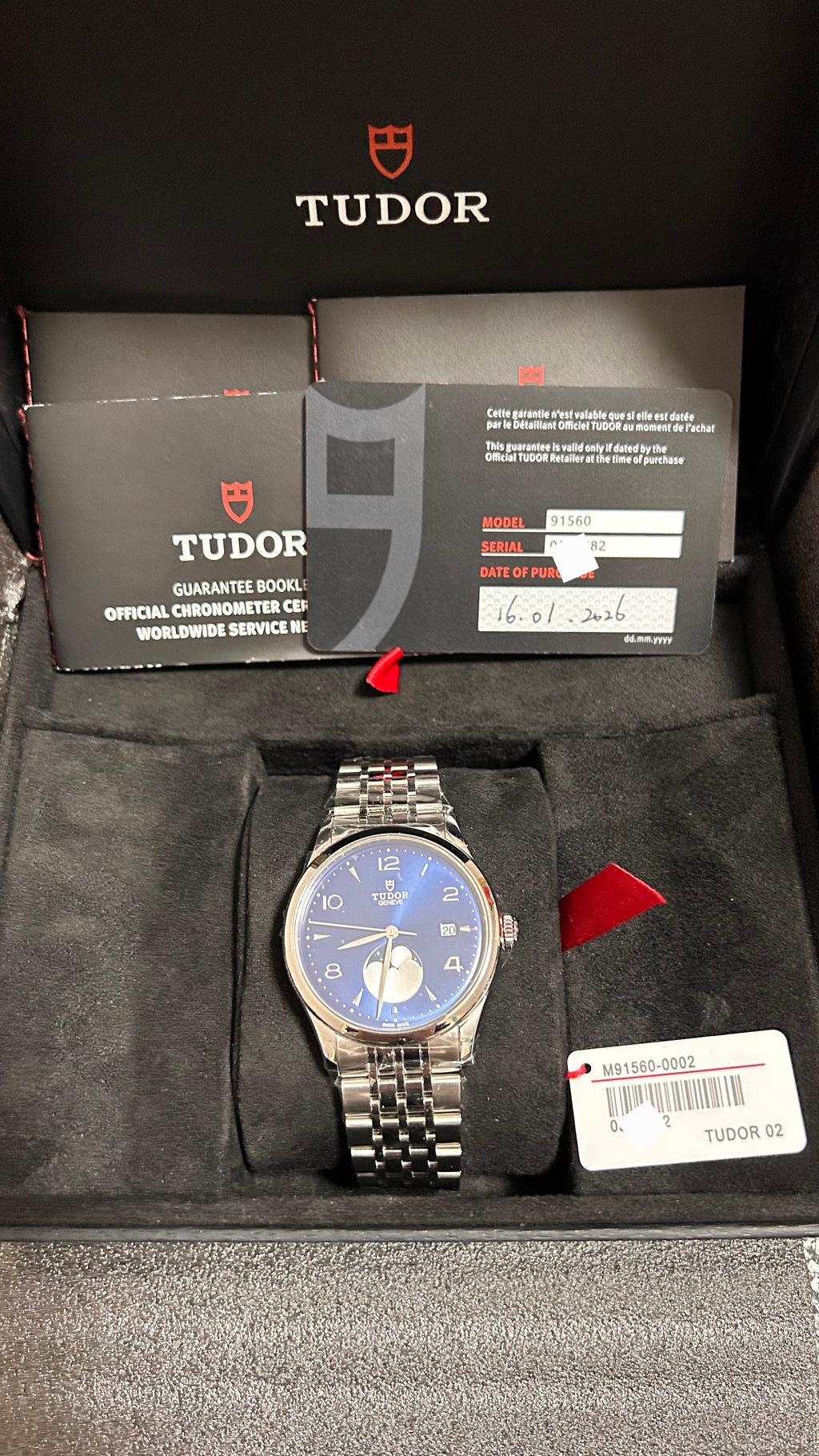 BNIB 2026.01 Tudor 1926 Luna Moonphase 91560 39mm
