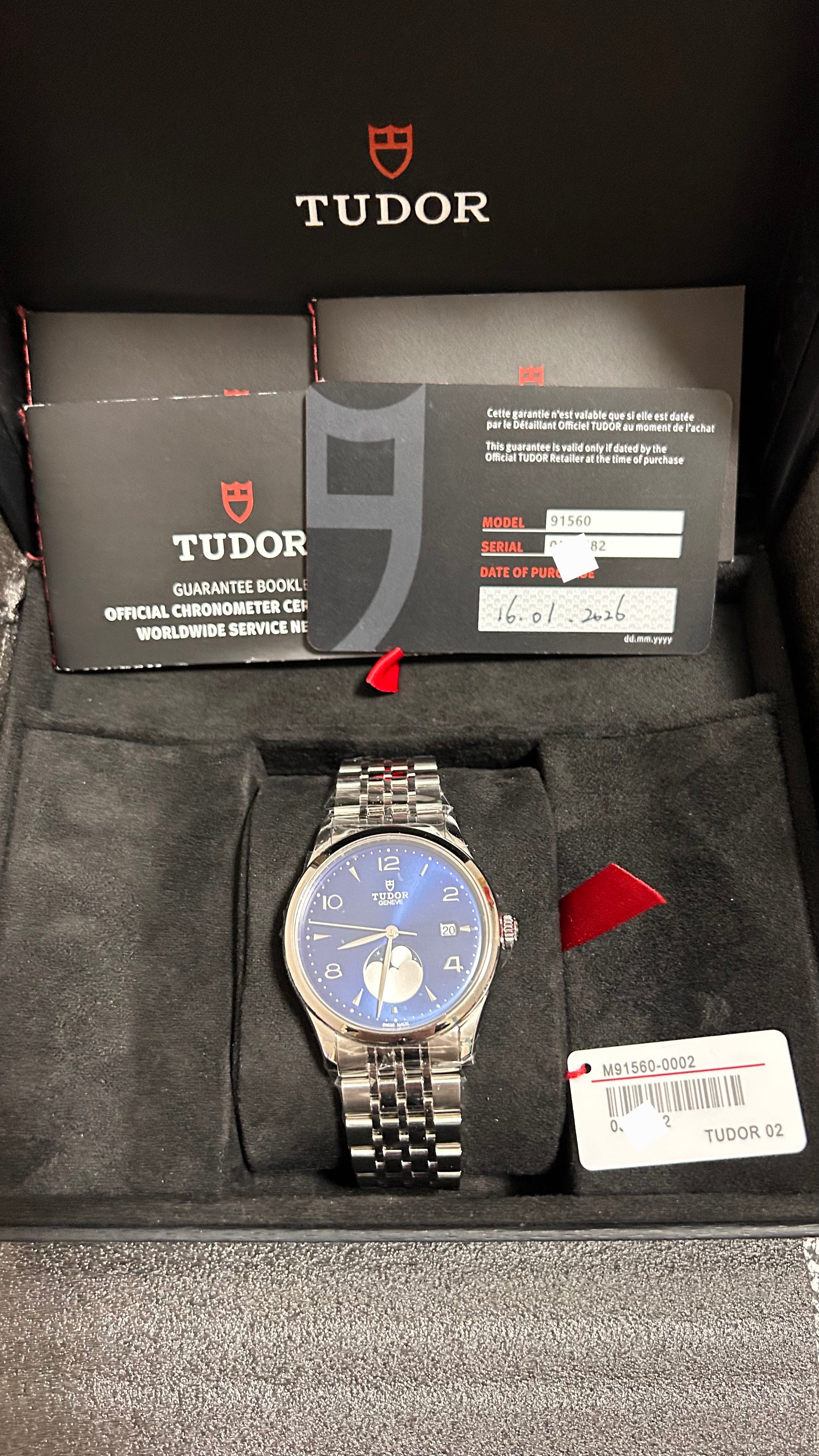 BNIB 2026.01 Tudor 1926 Luna Moonphase 91560 39mm