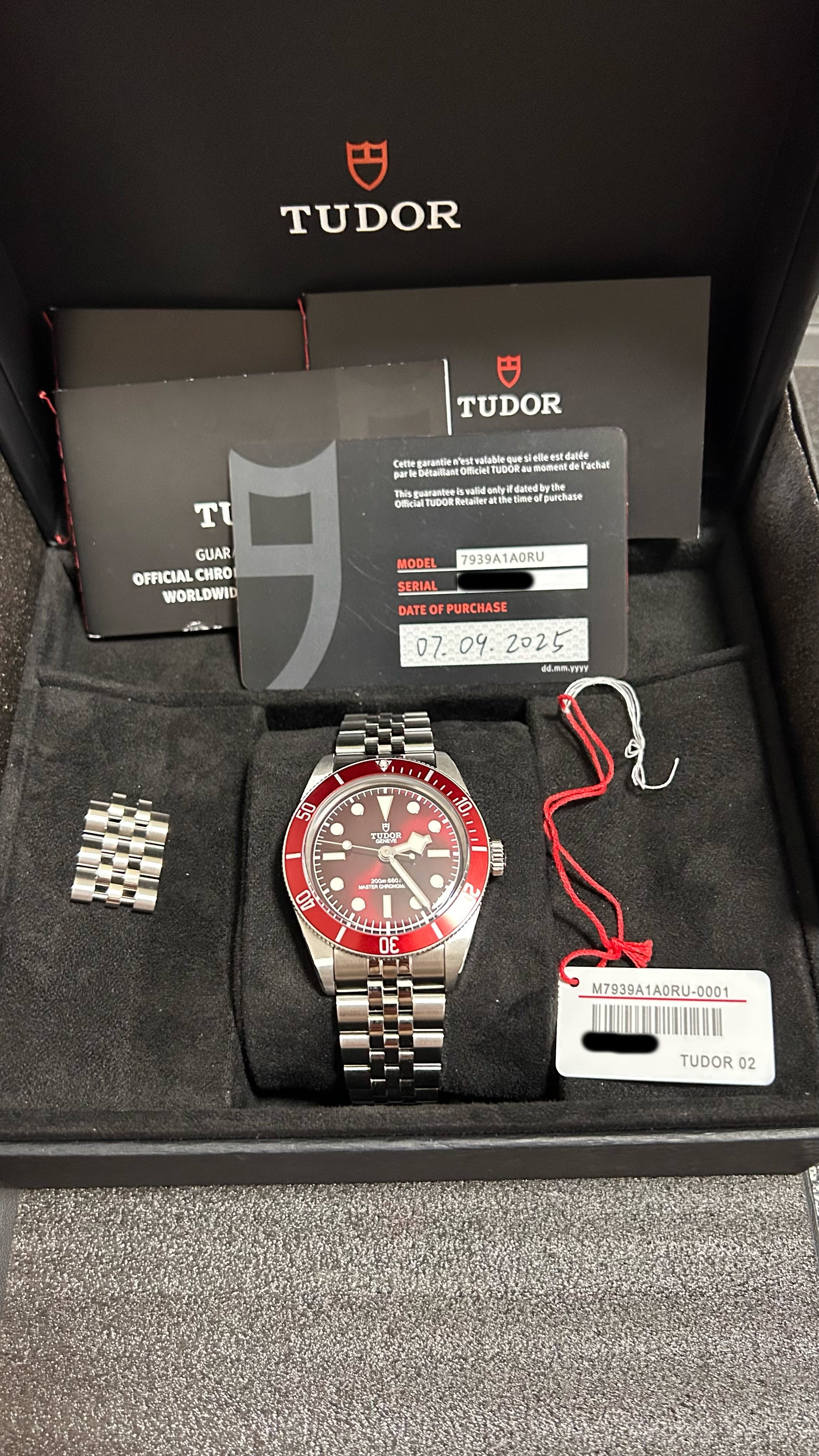 2025.09 Tudor Black Bay 58 Burgundy 7939A1A0RU Jubilee Full Set